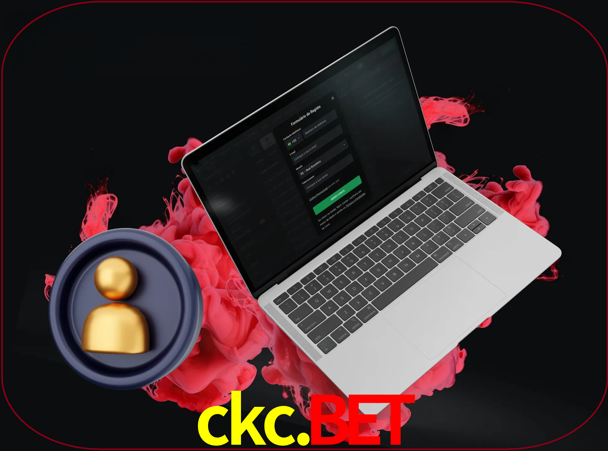 No cabeçalho do site CKC BET, clique no botão que o levará a um formulário especial onde terá de introduzir as suas informações actuais.