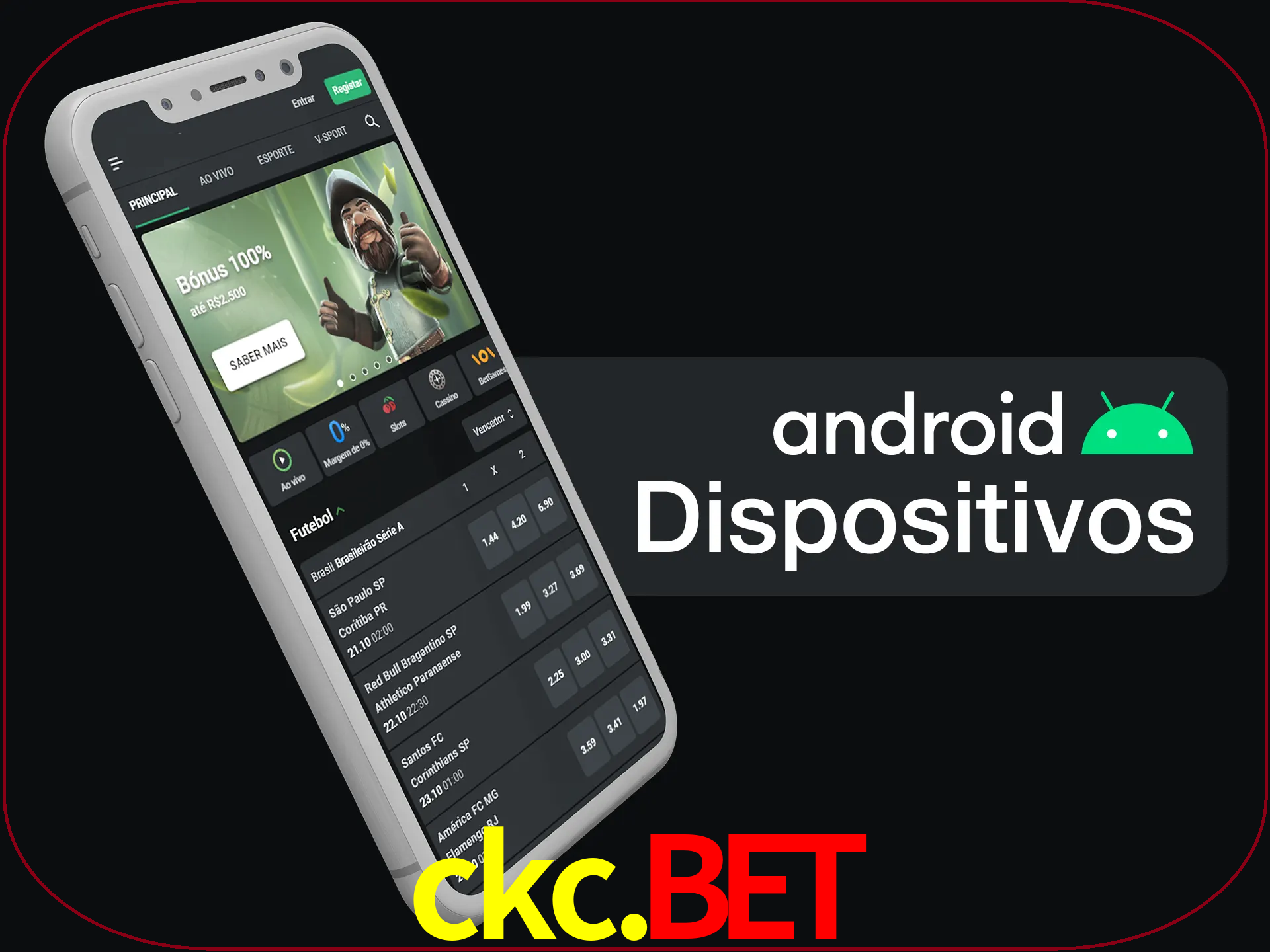 O aplicativo suporta a maioria de todos os dispositivos Android.