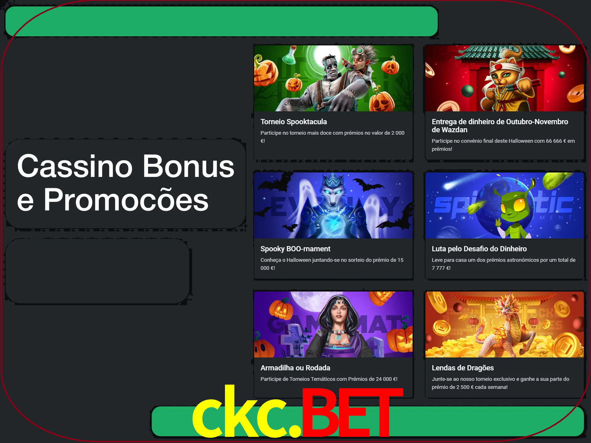 Verifique se há novos bônus de cassino para reivindicar.
