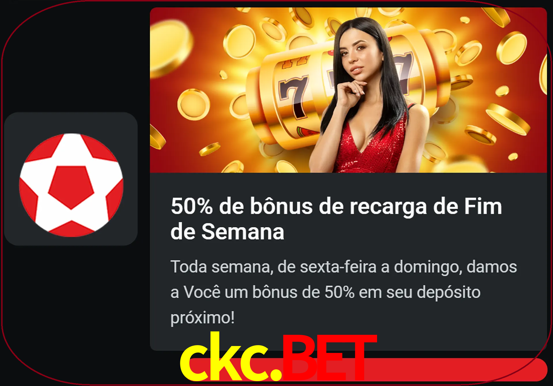 Volte a cada semana para receber novos bônus em dinheiro.