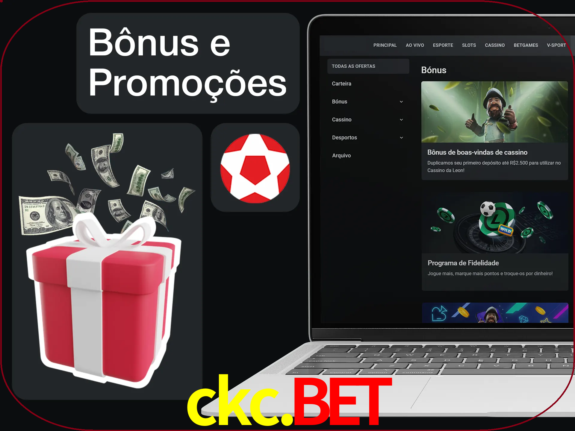 Verifique se há novos bônus e promoções.