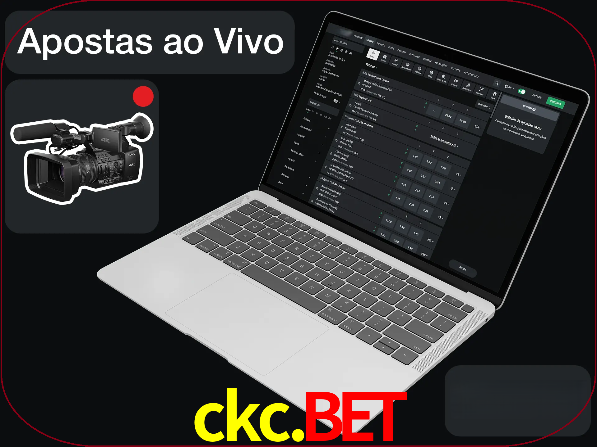 Aposte em formato ao vivo em nosso site.