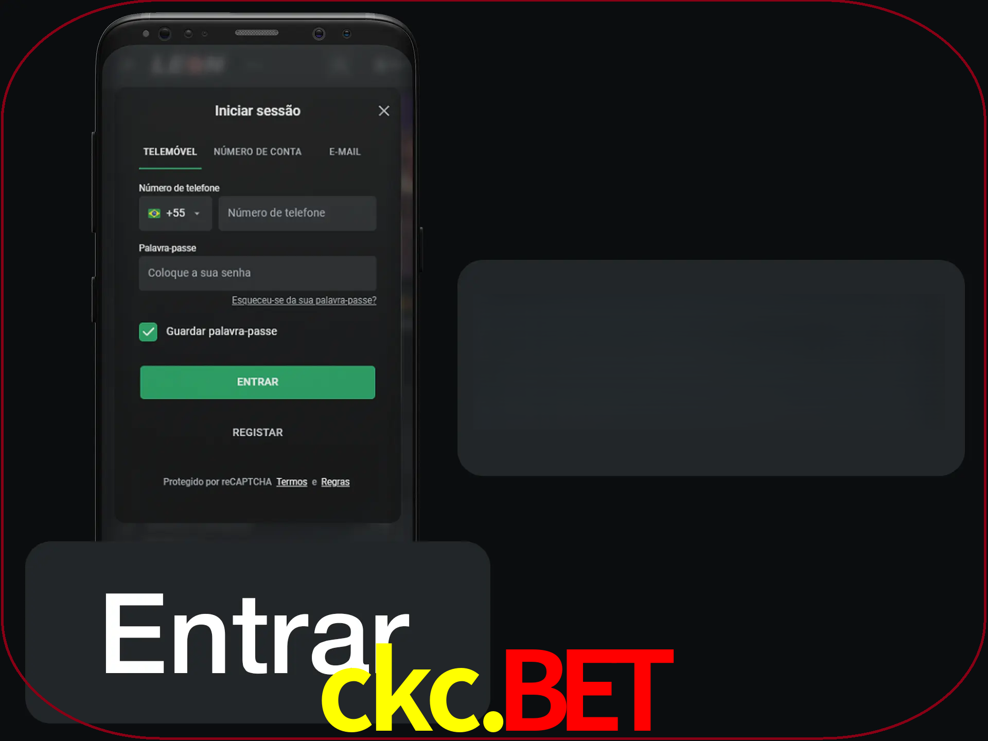 Faça o login para começar a apostar e jogar no cassino.