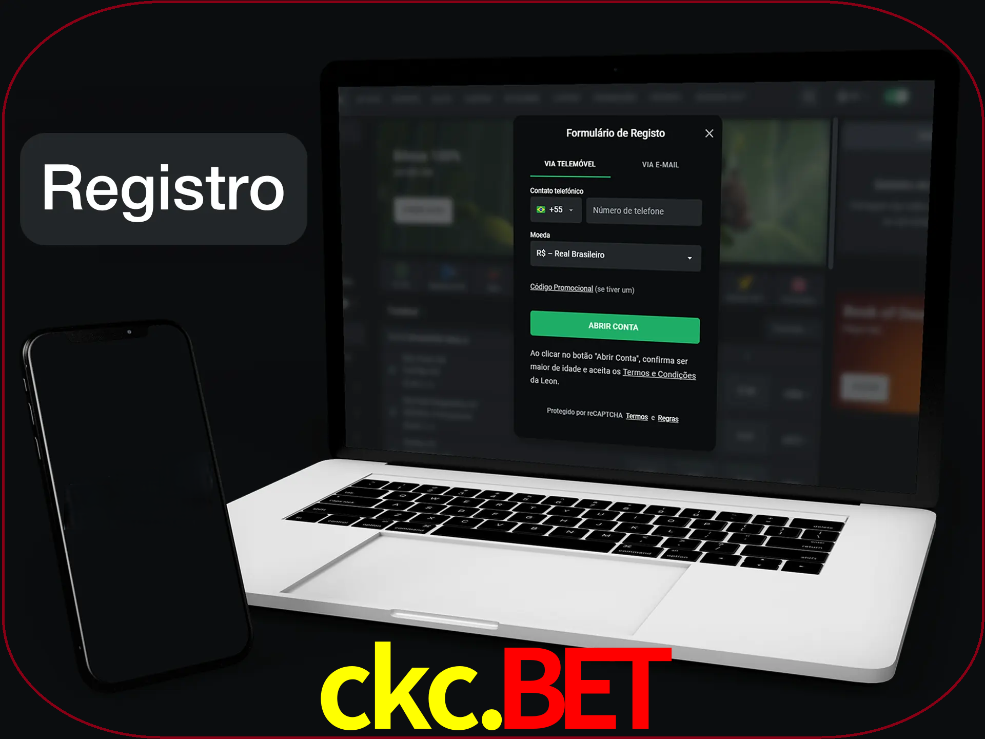 O registro na LeonBet é simples.