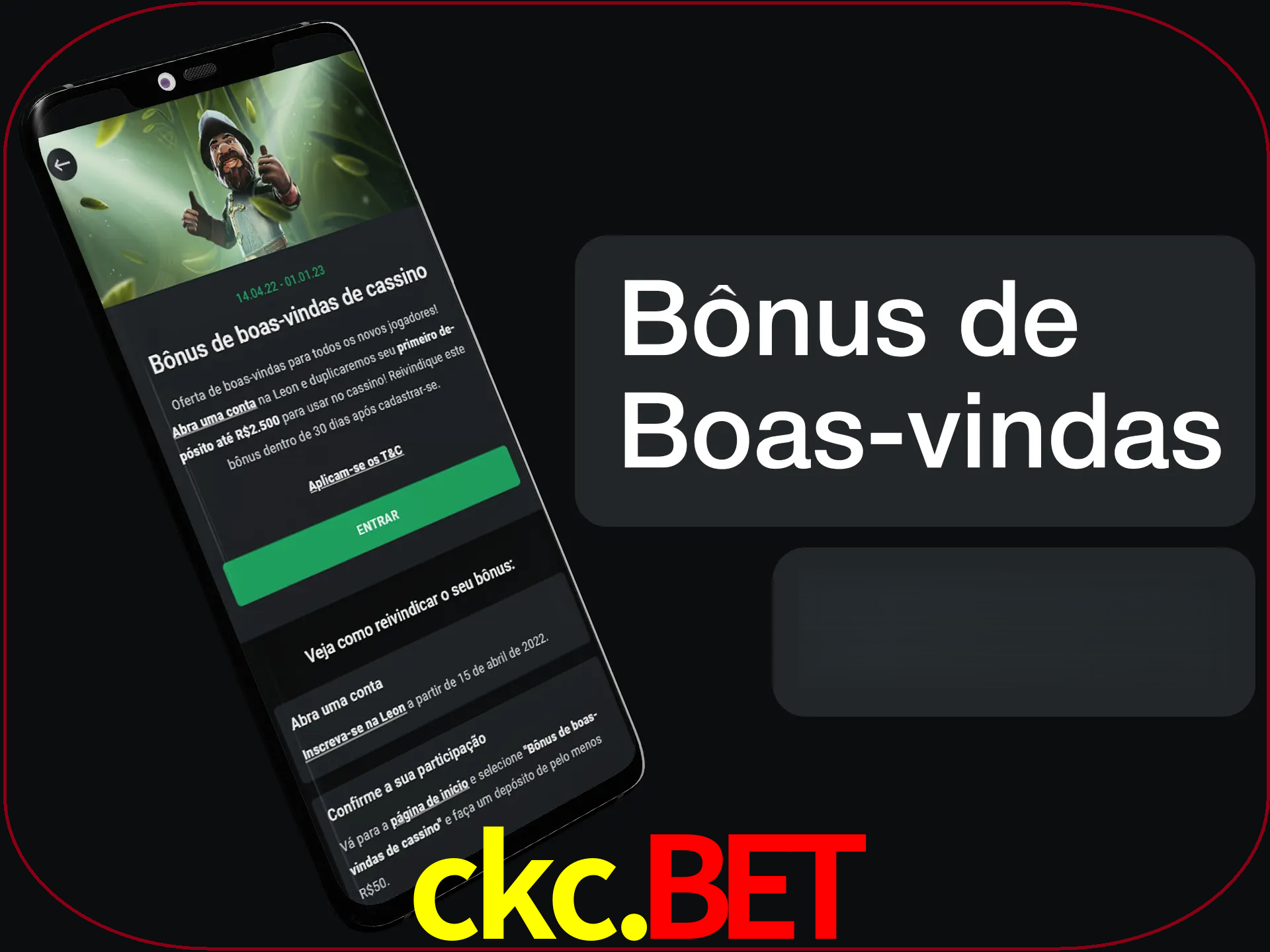 Não se esqueça de usar o bônus de boas-vindas.