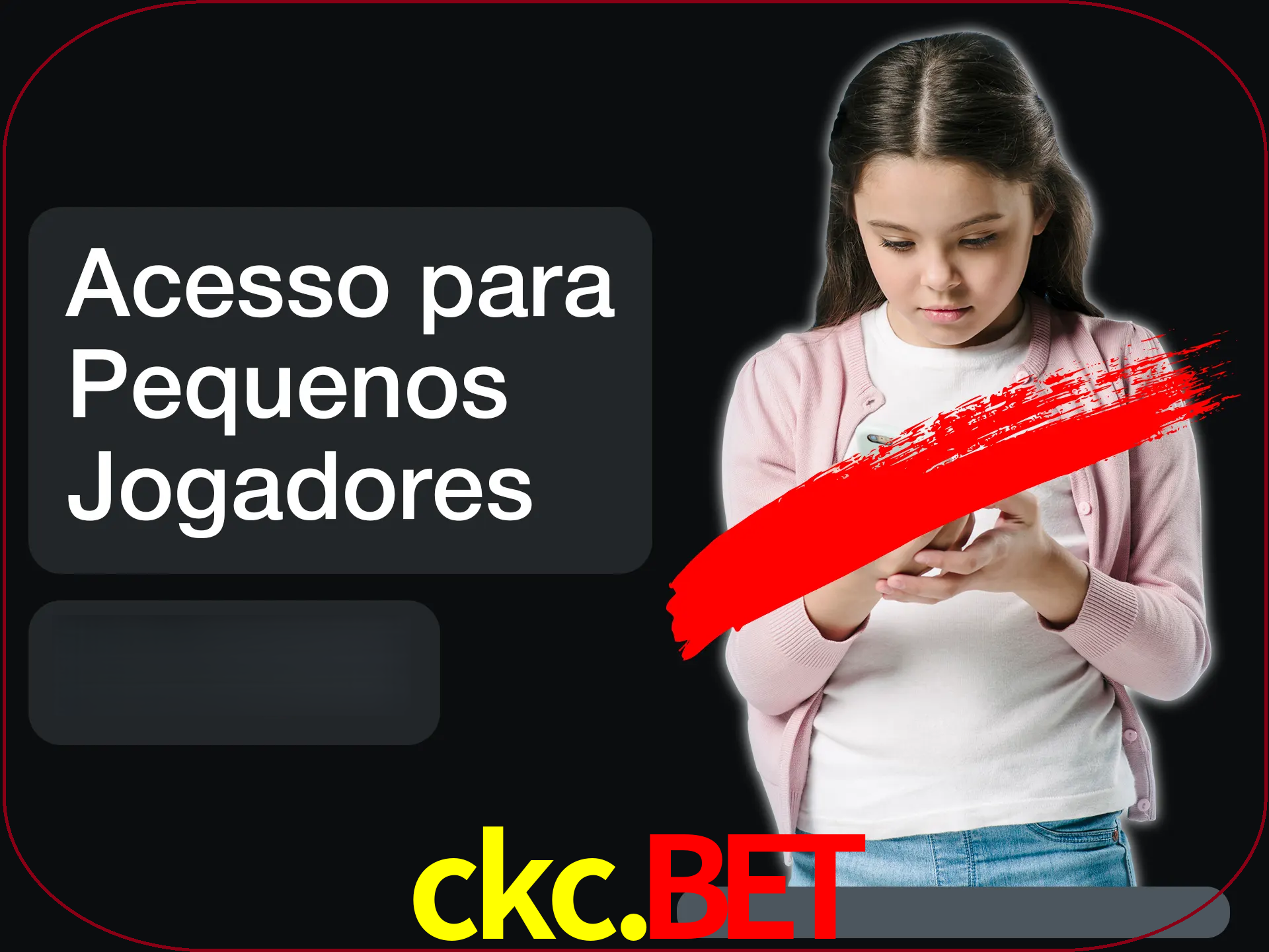 As crianças não podem jogar jogos de cassino.